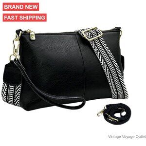 Small Crossbody Clutch with 3 Adjustable Straps Vegan Leather Wristlet